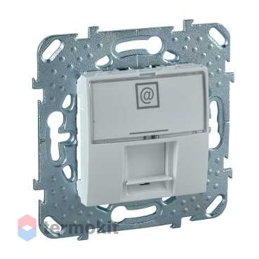 Компьютерная розетка с полем для надписи Schneider Electric UNICA белая MGU5.421.18ZD