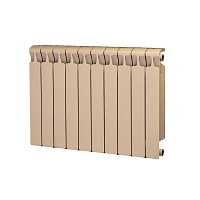 Секционный биметаллический радиатор Rifar Monolit 500 10 секций с боковым подключением Айвори RAL 1013 Уцененный