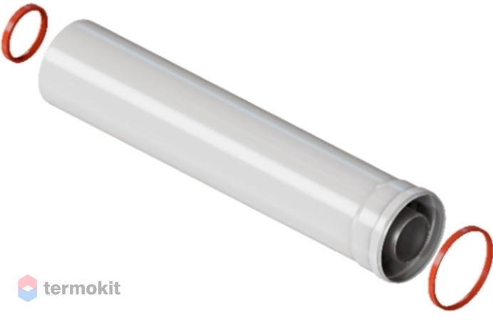 Rommer Удлинитель дымохода коакс. раструбн. 60/100 L 500