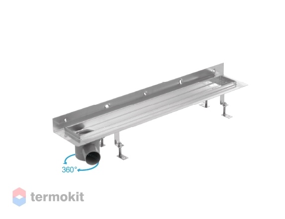 Дренажный канал PlastBrno KLASIK настенный монтаж R 600 мм szk0602