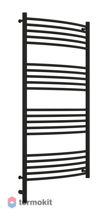 Электрический полотенцесушитель Сунержа Богема 3.0 выгнутая 1200x600 МЭМ Лев. матовый черный арт. 31-5802-1260