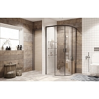 Душевой уголок Ambassador Queen Black 2000x900x900 черный 11011201Black