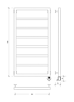 Электрический полотенцесушитель Secado Парма 1000x400 ТЭН Пр. черный матовый