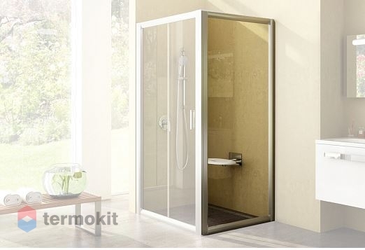 Душевая перегородка Ravak Rapier RPS 1950x800 белый, витраж Grape