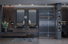 Душевой уголок Ambassador Diamond 2000x1200x800 хром правый 12011104R