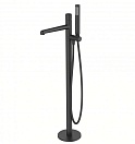 Напольный смеситель для ванны и душа BelBagno UNO черный матовый UNO-FMT-NERO