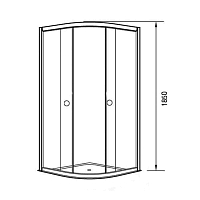 Душевой уголок Agger 1850x800x800 хром матовое стекло A01-080MCR/G