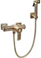 Встраиваемый смеситель с гигиеническим душем AltroBagno Antik бронза Antik Duo 060102 Br
