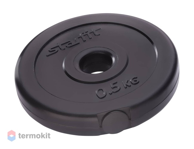 Диск пластиковый Starfit BB-203 0,5 кг, d26 мм, черный