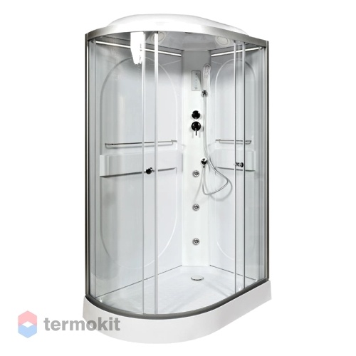 Душевая кабина Deto L 120x80 правая сатин L602RLED+GM
