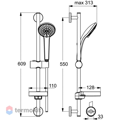 Душевой гарнитур Ideal Standard IDEALRAIN SOFT B9415AA