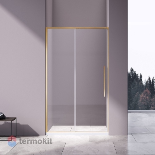 Душевая дверь Vincea Slim-N 1400х1950 золото брашированное VDS-4SN140CLG
