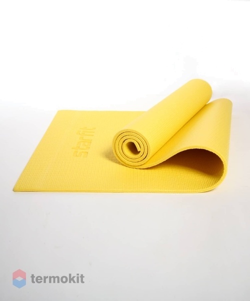 Коврик для йоги Starfit FM-101 PVC 173x61x1 см, желтый