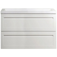Тумба под раковину ART&MAX PLATINO 90 подвесная белый матовый AM-Platino-900-2C-SO-BM
