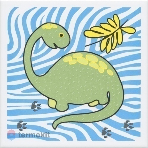 Керамическая плитка Kerama Marazzi Динозаврики OP/A227/5009 декор 2 матовый 20x20x6,9