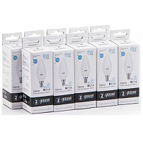 Лампа светодиодная Gauss LED Elementary Candle 8W E14 4100K 1/10/50, 10 шт.