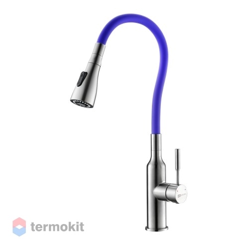 Смеситель для кухни Lemark Expert с гибким изливом фиолетовый LM5082S-Violet