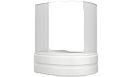 Шторка на ванну BAS 1600x1450 (матовое стекло) белый ШТ00038