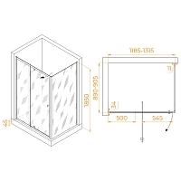 Душевой уголок RGW Passage PA-44 1850x1200x900 хром 41084419-011