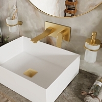 Встраиваемый смеситель для раковины WasserKRAFT Aisch золото матовое 5530 УЦЕНЕННЫЙ