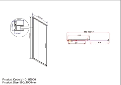 Душевой уголок Vincea Garda 1900х900х800 никель брашированный VSS-1G8090CLBN