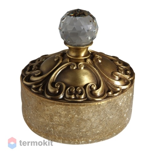 Емкость Migliore Cristalia низкая с крышкой бронза/SWAROVSKI 16761