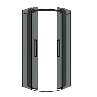 Душевой уголок Grossman Classic 1950x1000x1000 (тонированное стекло) черный матовый 301.K33.04.1010.21.10