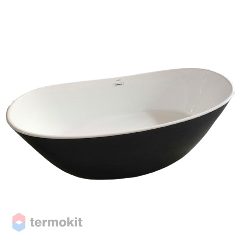 Акриловая ванна Ceruttispa BELLA Nero 1800х800 черный CT8405