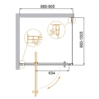 Душевой уголок Cezares Molveno 1950x1000x900 хром MOLVENO-AH-1-100/90-C-Cr-IV