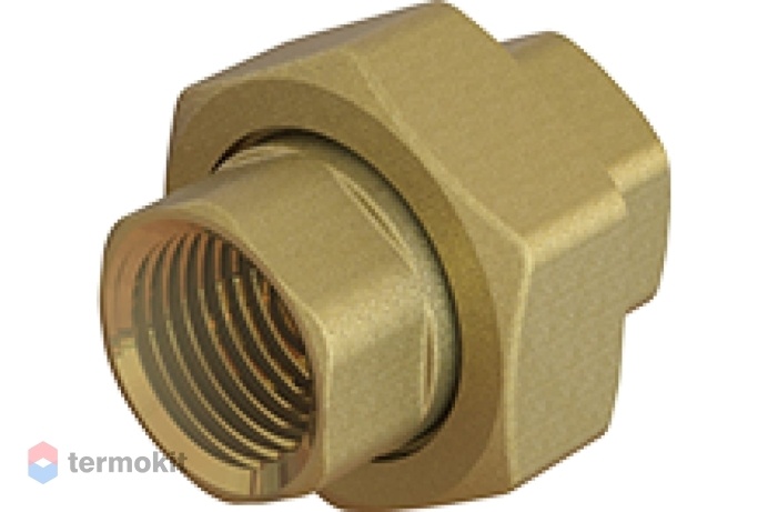 Elsen Сгон американка прямой ВВ 1/2", 1/2" латунь с плоским уплотнением