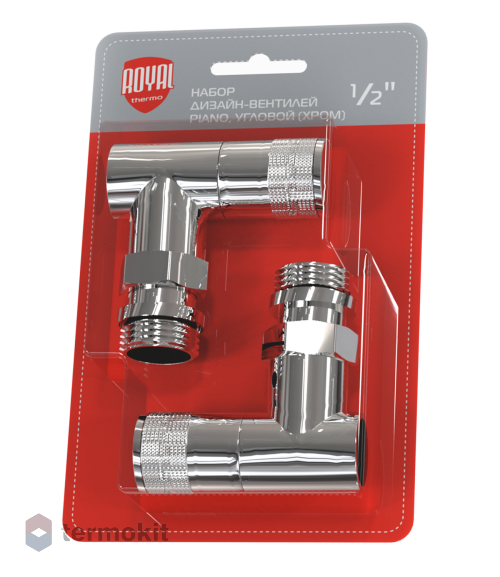 Royal Thermo Набор ручной регулировки угловой PIANO (хром), 1/2" RTE 50.028