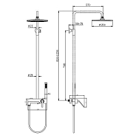 Душевая система Kohr DU RUO черный 1LN780401DB-0000A