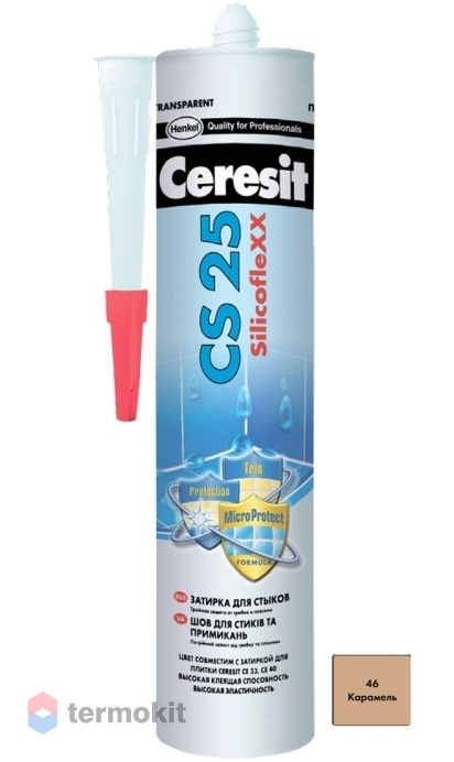 Затирка Ceresit CS 25 силиконовая 46 Карамель 280мл