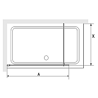 Душевая перегородка RGW WA-08G Walk In 700х1950 золото (рифленое стекло) 06100807-156