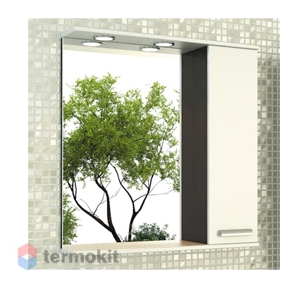 Зеркальный шкаф Comforty Манчестер-75 подвесной венге 00003125184