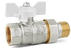Кран шаровой LD 1/2&quot; накидная гайка (бабочка) серия Pride 47.15.В-ГШ.Б (white)