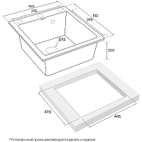 Мойка для кухни Paulmark KANTE антрацит PM104651-AN