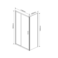Душевой уголок Vincea Garda 1900x1100x800 вороненая сталь VSR-1G8011CLGM