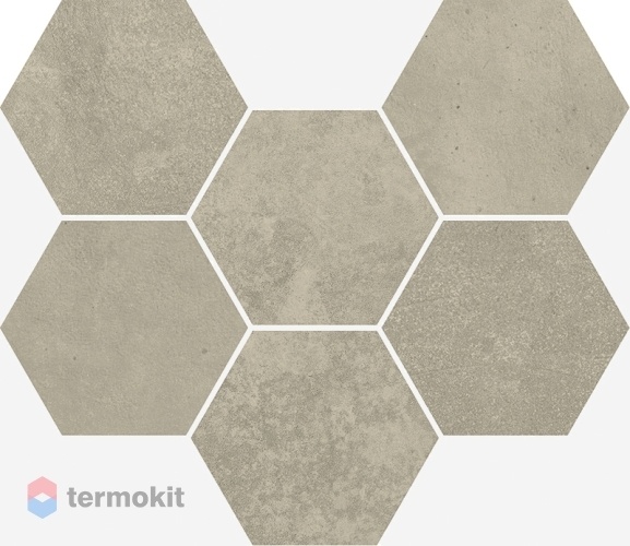Керамогранит Италон Terraviva 620110000108 Greige Hexagon мозаика 25x29