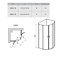 Душевой уголок Ravak Chrome CSKK4 1950x800x800 полированный алюминий 3Q140C00Z1