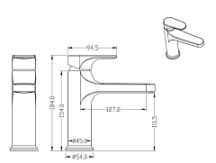 Смеситель для раковины Boheme SPECTRE никель 451-NB УЦЕНЕННЫЙ