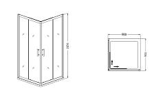 Душевой уголок Dolphin TN-206-J 1850x900x900 хром 28912699-11