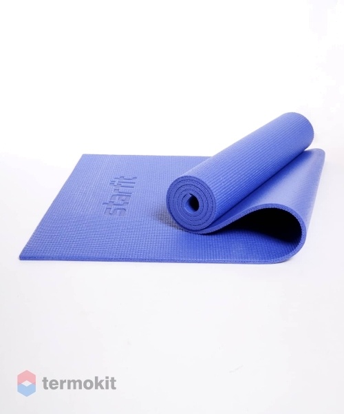 Коврик для йоги Starfit FM-101 PVC 173x61x0,8 см, темно-синий