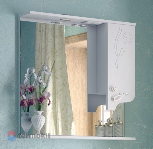 Зеркальный шкаф Corozo Венеция 85/С подвесной белый глянец SD-00000283