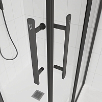 Душевой уголок Veconi Evo 300 B 1950x900x900 (тонированное стекло) черный матовый E3-B-9090-12-C9