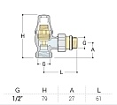 SR Rubinetterie Клапан угловой Old Style 1/2", цвет: бронза, 0341-1500Z000