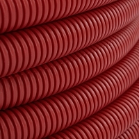 Труба Hoobs гофрированная, Д40 (внешн. 32мм) красная отрезок \ 040м \