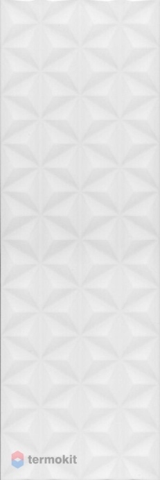 Керамическая плитка Kerama Marazzi Диагональ 12119R белый структура обрезной настенная 25x75
