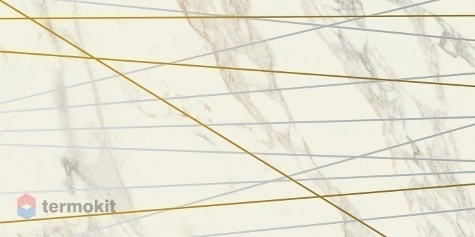 Керамическая плитка Италон Charme Deluxe 600080000421 Arabescato Golden Line декор 40x80