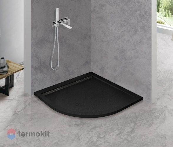 Душевой поддон Cezares TRAY 900х900х30 черный TRAY-AS-R-90-30-NERO